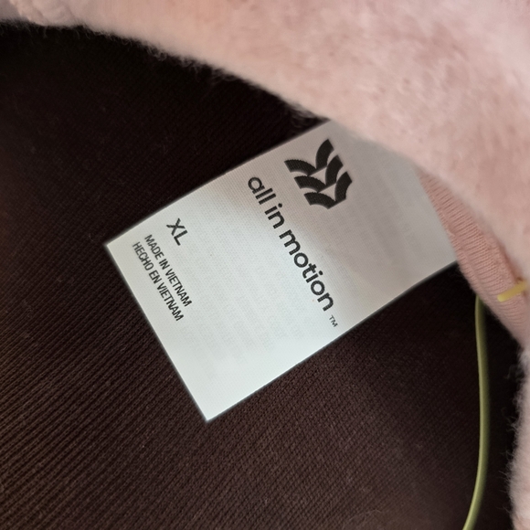 🩷NWT All In Motion Light Pink XL Zip-Up Sweatshirt - Picture 7 of 12